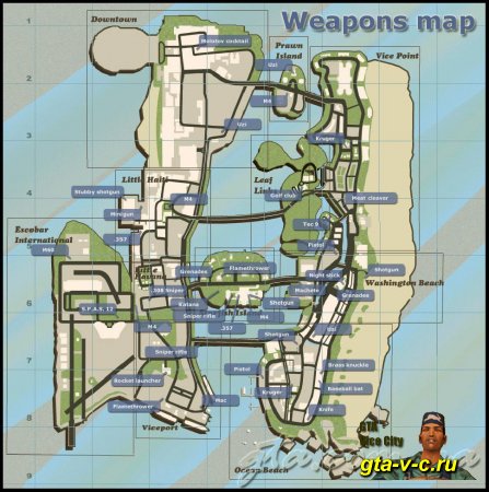 Карта расположения оружия